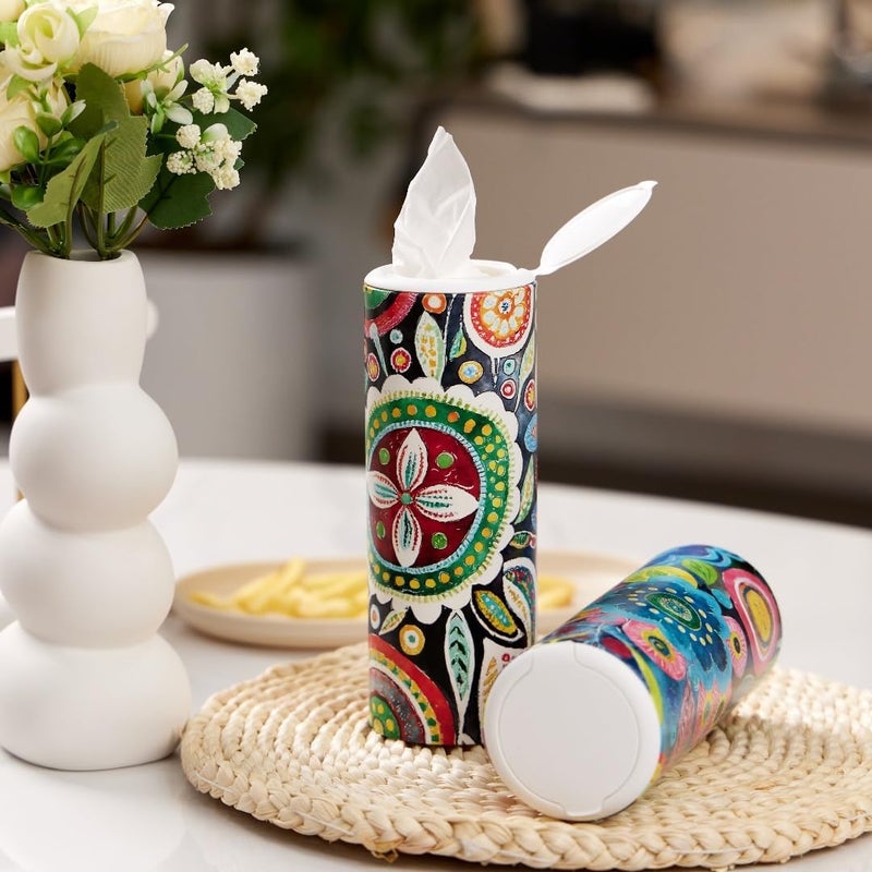 Maywill Car Tissues Holder with Facial Tissue, Travel Tissues Cylinder,Cup Holder Tissue Box for Car(3-ply,4 Pack, 200 Sheets) - Image 2